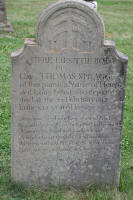 Thomas Spragg tombstone.
